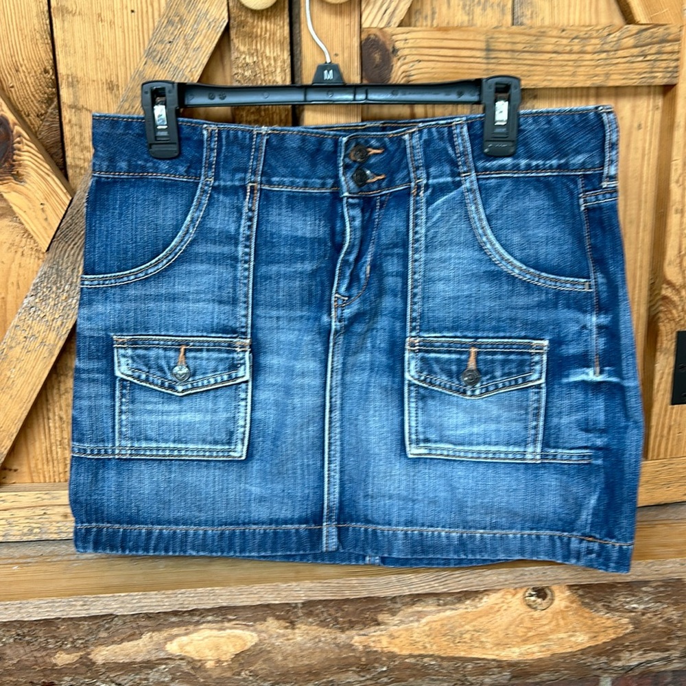 Women’s vintage denim mini skirt